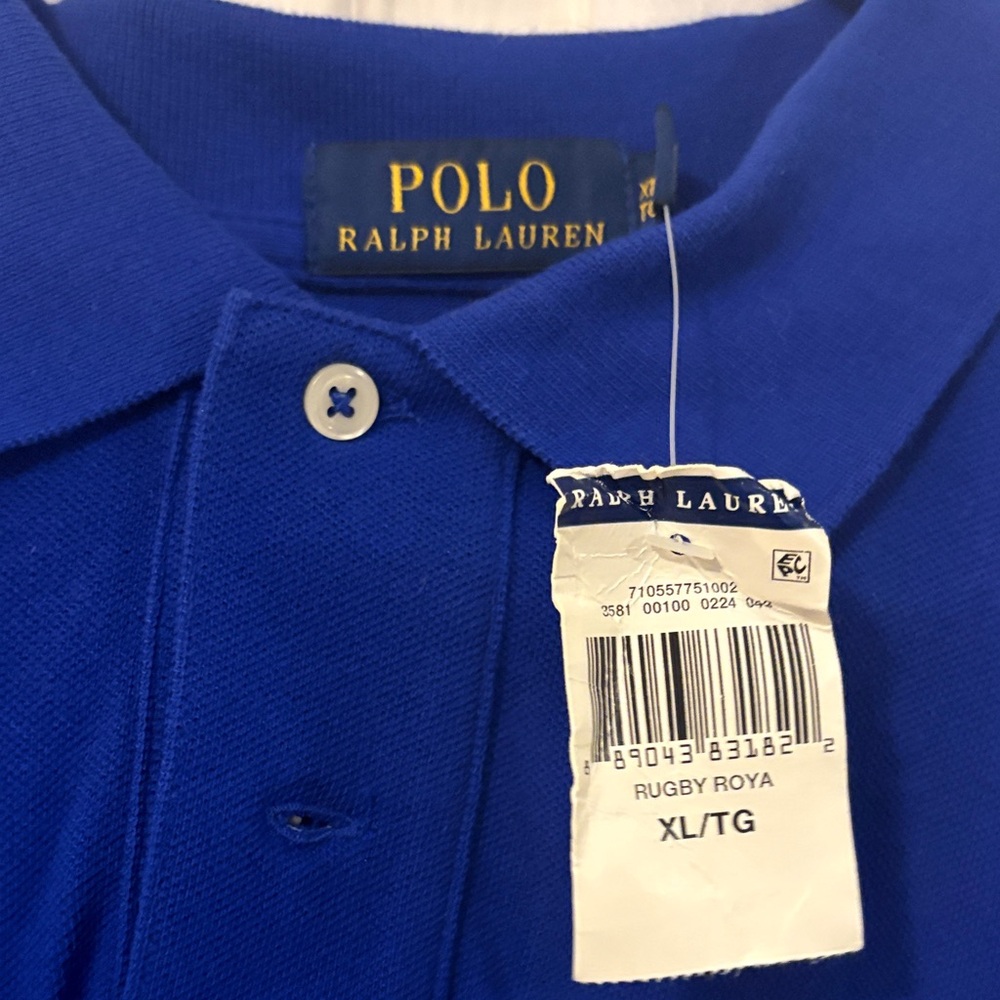 Polo by Ralph Lauren Men's Royal Blue Polo Shirt - Picture 2 of 2
